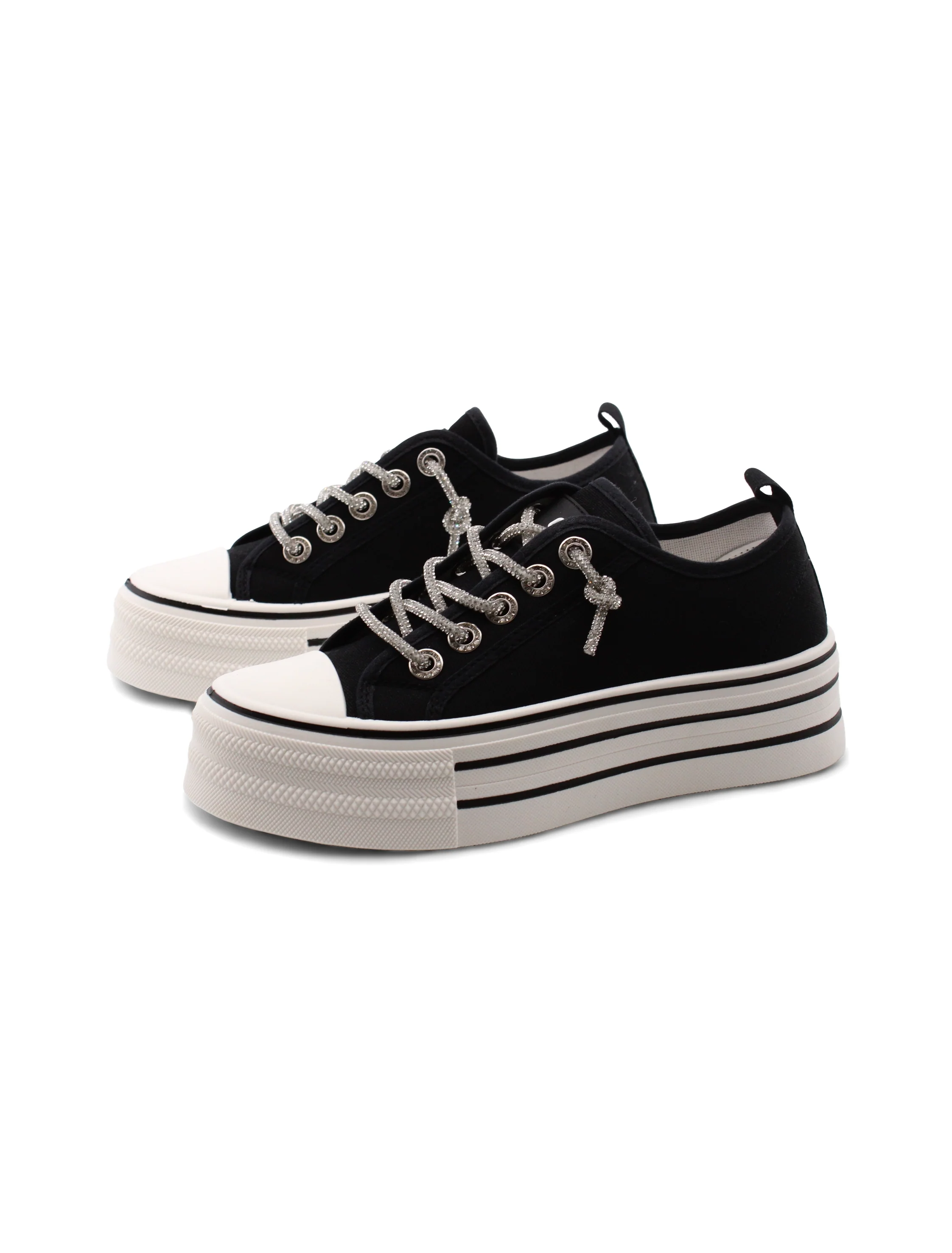 Sneaker platform con lacci gioiello - Image 3